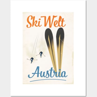 Skiwelt Austria Ski poster Posters and Art